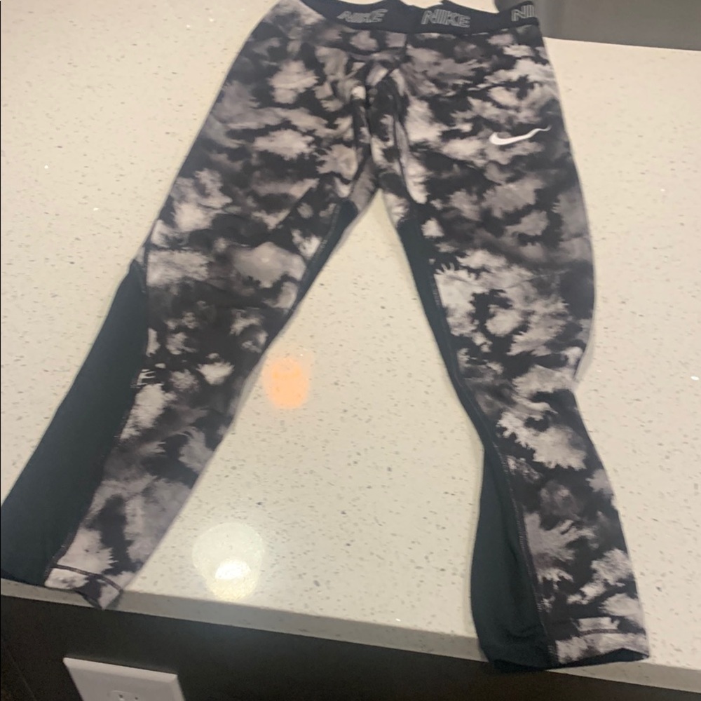 Nike Kids Black and Gray Leggings